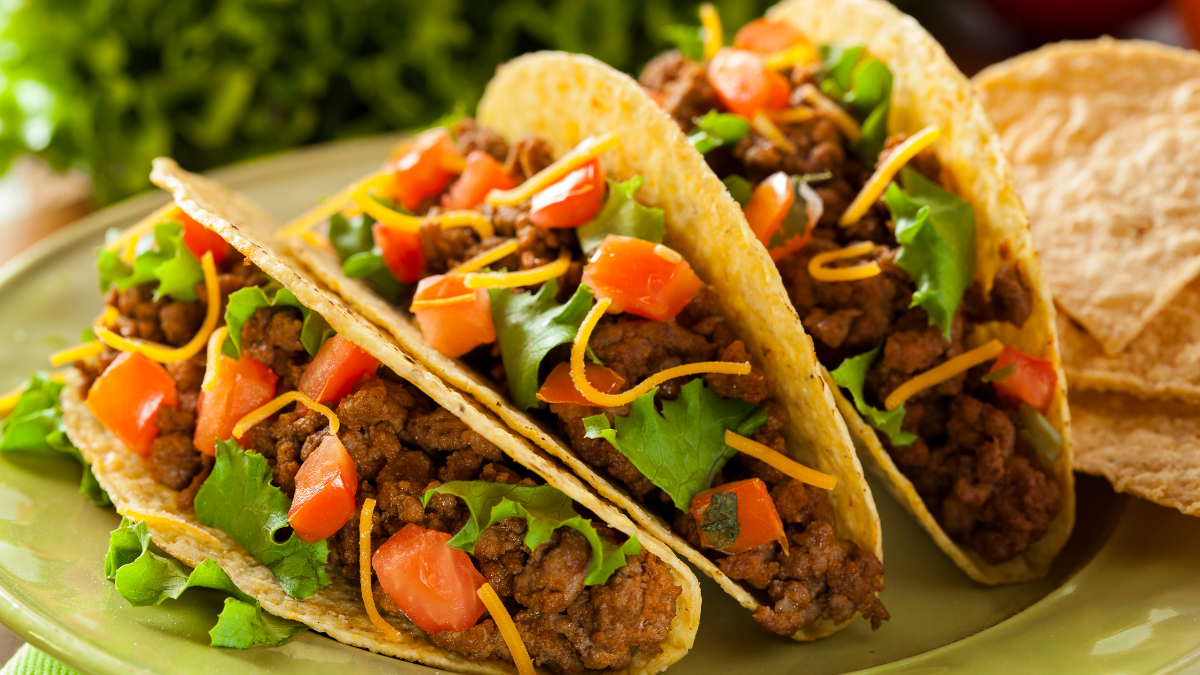 Receita de Tacos de Carne e Vegetais